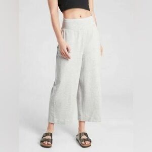 Athleta Light Gray Wide-Leg Pants